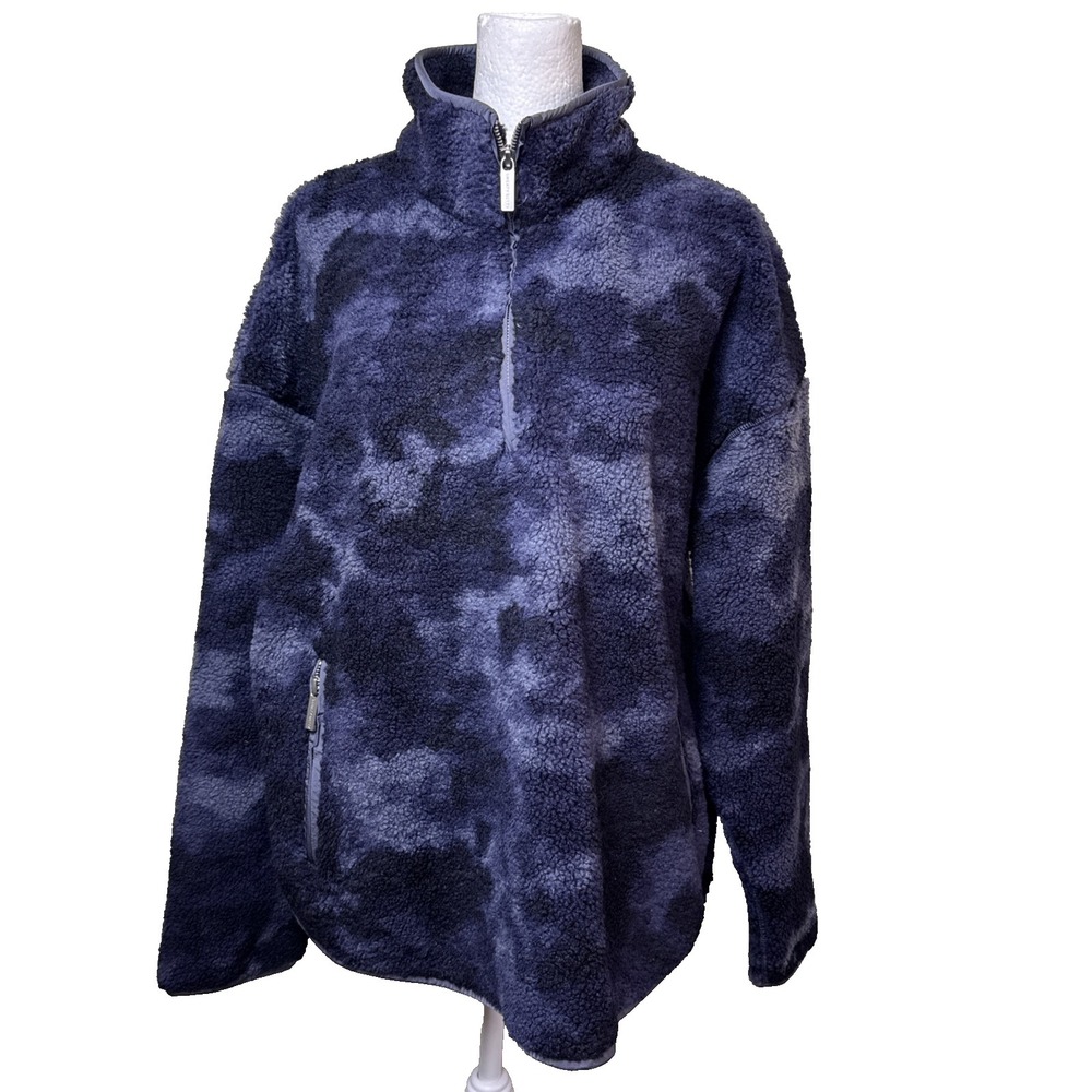 Sweaty Betty Grey Moon Plush Half Zip Fleece Pullover L‎ NWT